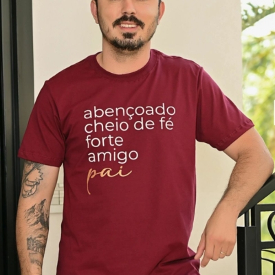 Camiseta Masculina Pai – Marsala (G)