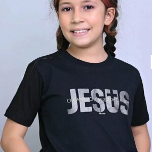 Camiseta Infantil Jesus Caminho - Preto (10a)