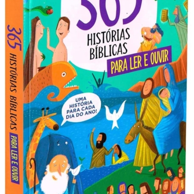 Livro Infantil 365 Histórias Bíblicas para Ler e Ouvir | QR Code com Áudios | Editora Pé da Letra
